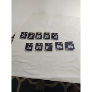 Live Number Tags Consecutive Plastic, Normal & Reverse Mirror Image Cards 1-100